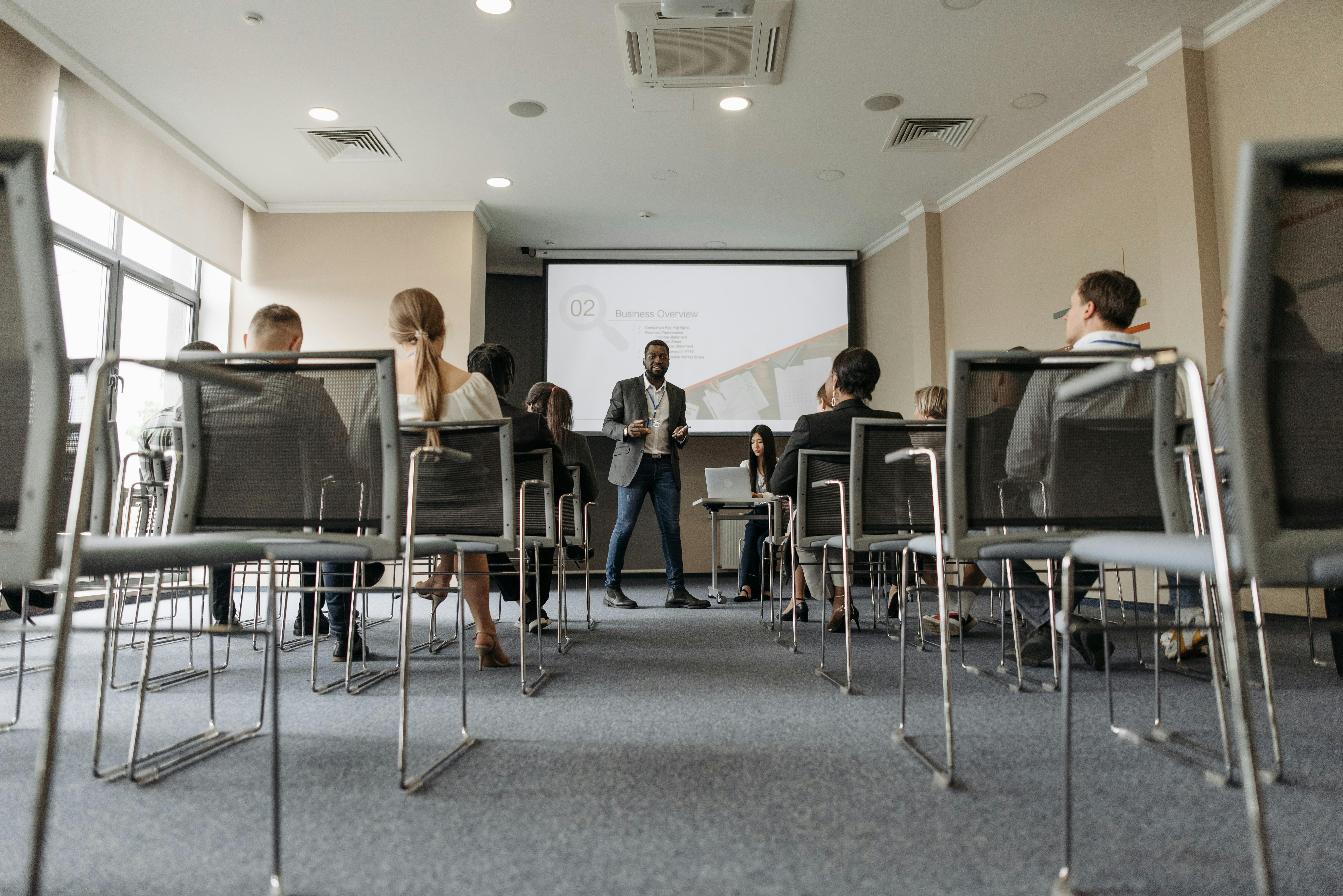 Healthcare professionals in a medical education setting